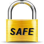 SAFE secure padlock